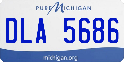 MI license plate DLA5686
