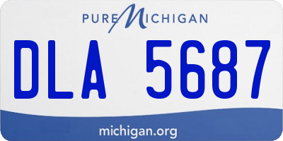 MI license plate DLA5687