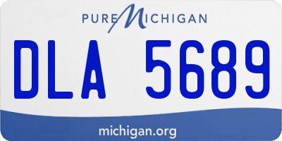 MI license plate DLA5689