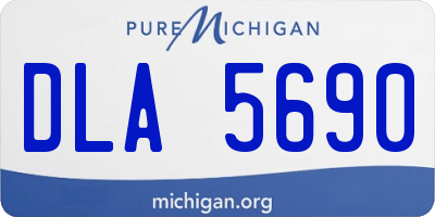 MI license plate DLA5690