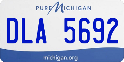 MI license plate DLA5692