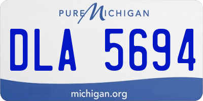 MI license plate DLA5694