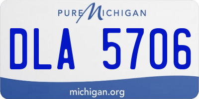 MI license plate DLA5706