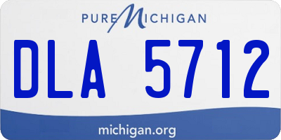 MI license plate DLA5712