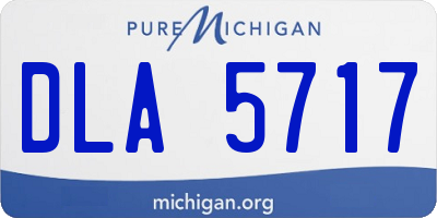 MI license plate DLA5717