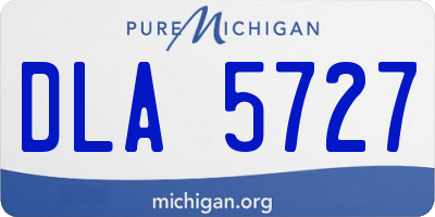 MI license plate DLA5727