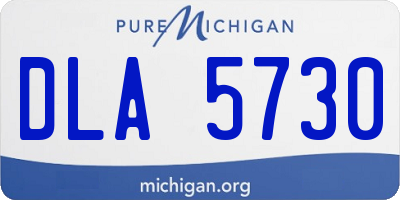 MI license plate DLA5730
