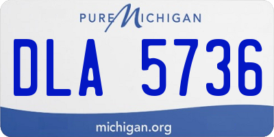 MI license plate DLA5736