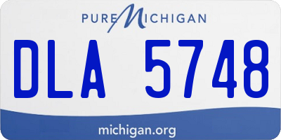 MI license plate DLA5748