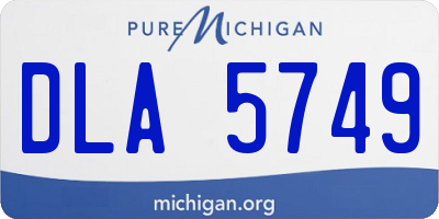 MI license plate DLA5749