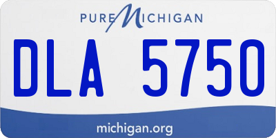 MI license plate DLA5750