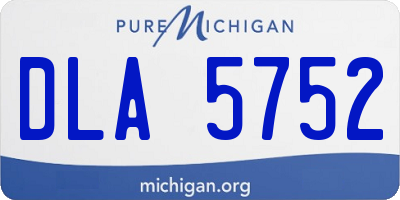 MI license plate DLA5752