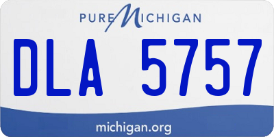 MI license plate DLA5757