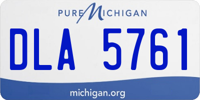 MI license plate DLA5761
