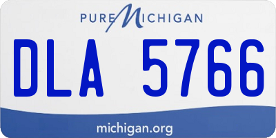 MI license plate DLA5766