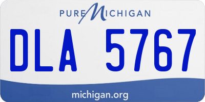 MI license plate DLA5767
