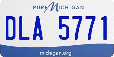 MI license plate DLA5771