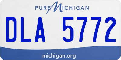 MI license plate DLA5772
