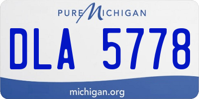 MI license plate DLA5778