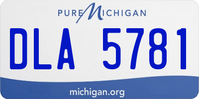 MI license plate DLA5781