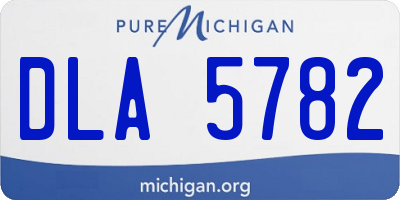 MI license plate DLA5782