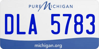 MI license plate DLA5783