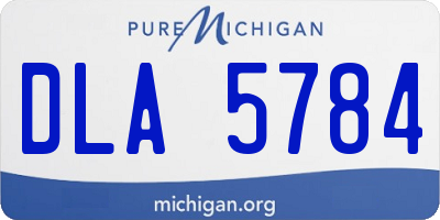 MI license plate DLA5784