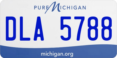 MI license plate DLA5788
