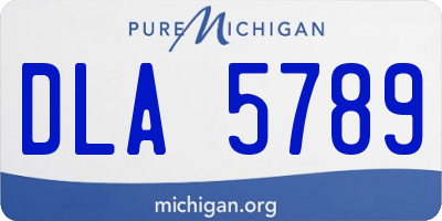 MI license plate DLA5789
