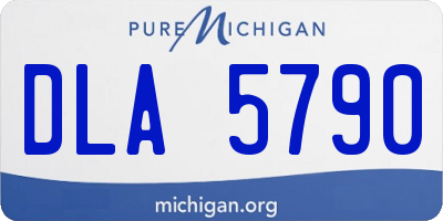 MI license plate DLA5790