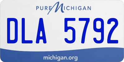 MI license plate DLA5792