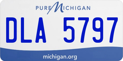 MI license plate DLA5797