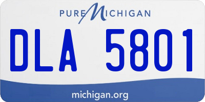 MI license plate DLA5801