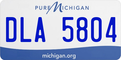 MI license plate DLA5804