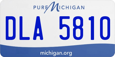 MI license plate DLA5810