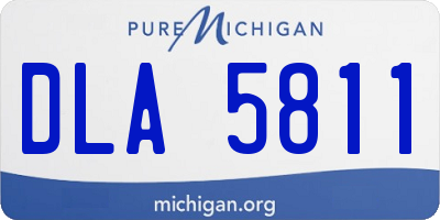 MI license plate DLA5811