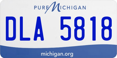 MI license plate DLA5818