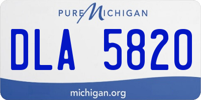 MI license plate DLA5820