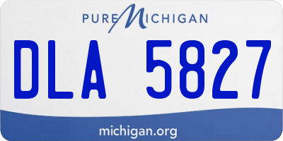 MI license plate DLA5827