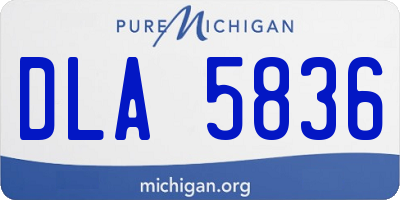 MI license plate DLA5836