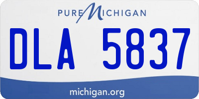 MI license plate DLA5837