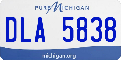 MI license plate DLA5838