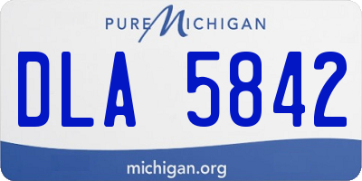 MI license plate DLA5842