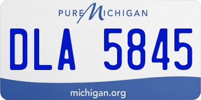 MI license plate DLA5845