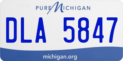 MI license plate DLA5847