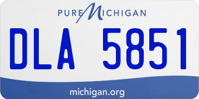MI license plate DLA5851