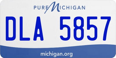 MI license plate DLA5857