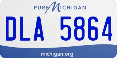 MI license plate DLA5864
