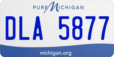 MI license plate DLA5877