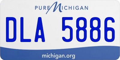 MI license plate DLA5886